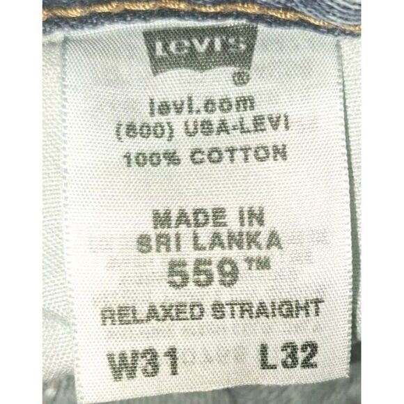 Levi Strauss Mens Blue Jeans 31x32 Relaxed Straight - Picture 5 of 6